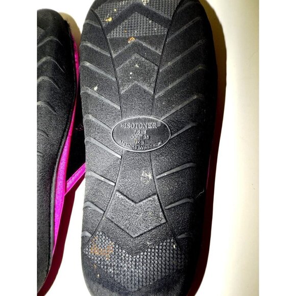 Isotoner black and purple scuffs US 7.5-8 - Picture 6 of 6